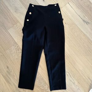 zara black trousers